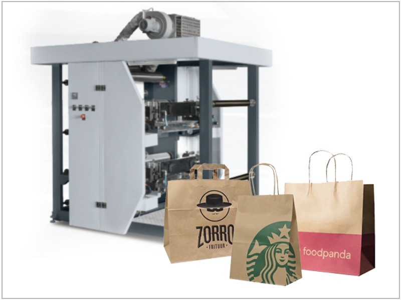 burger pack paper bag machine with logo print