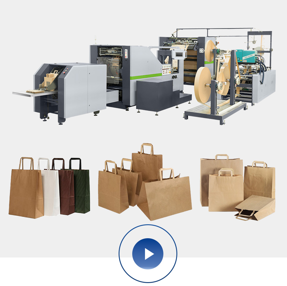 Full Automatic Paper Bag Machine With Flat Handle