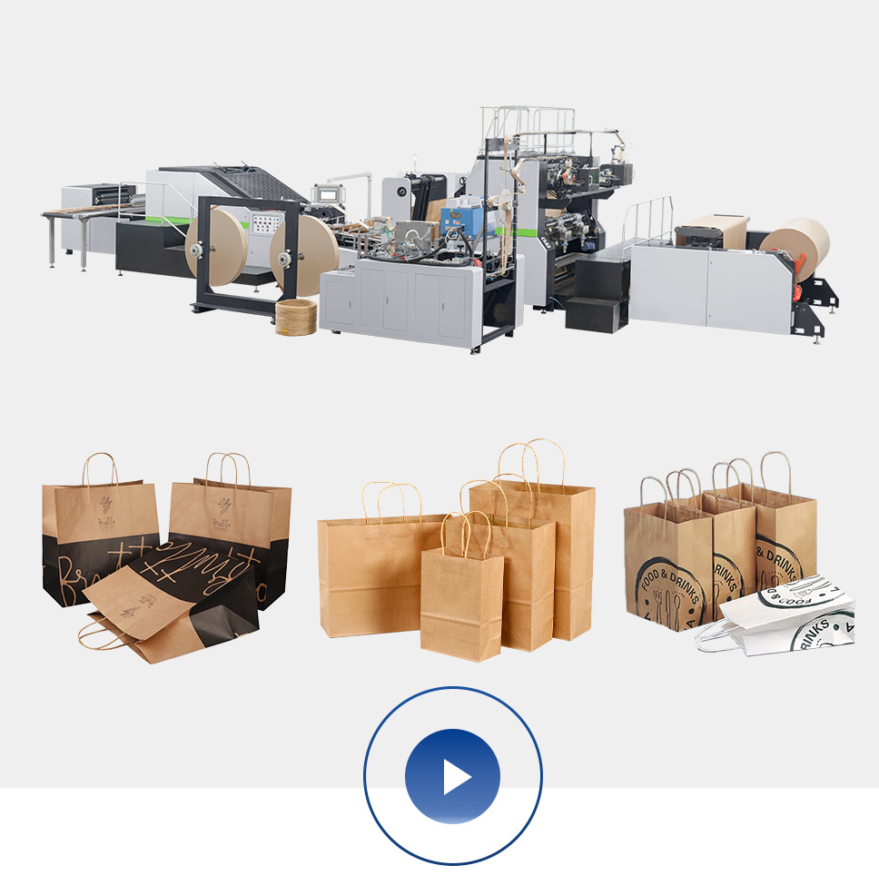 Full Automatic Paper Bag Machine With Twisted Handle