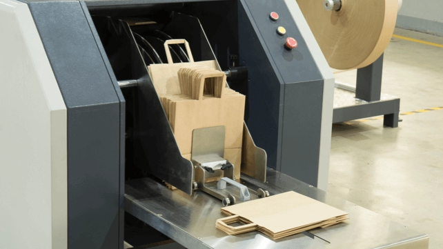 RKHF-330TF Full automatic paper bag machine with twisted & flat handle