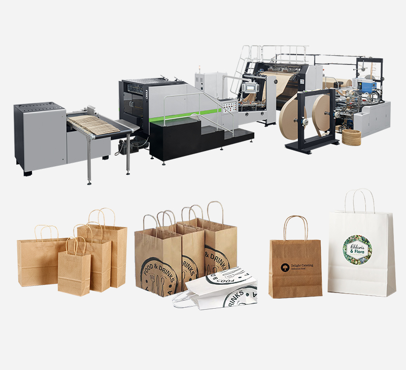 RKHF-450BT Full automatic paper bag machine with twisted handle