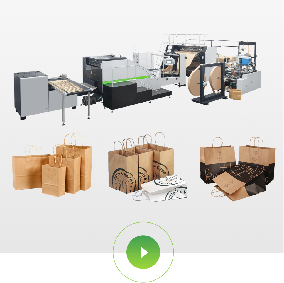 Full Automatic Paper Bag Machine With Twisted Handle